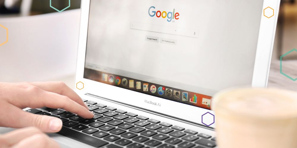 Laptop screen with Google logo